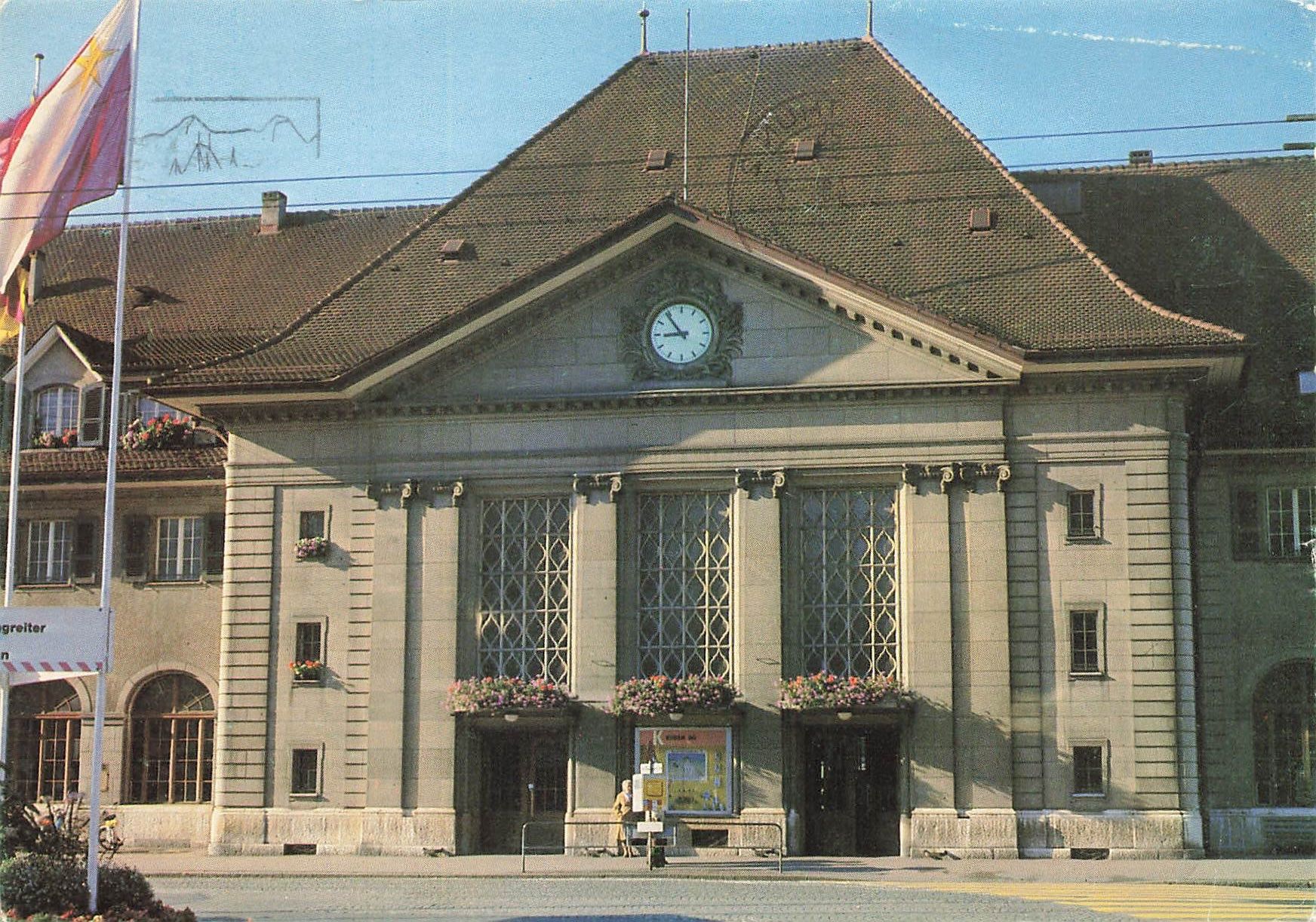 Ansichtskarten: Thun (BE) – Bahnhof – Gebraucht aus Biasca von Blenio71