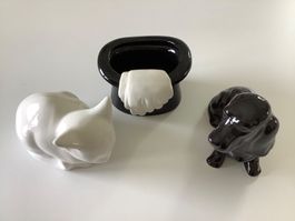Vintage Deko Figuren Black and White