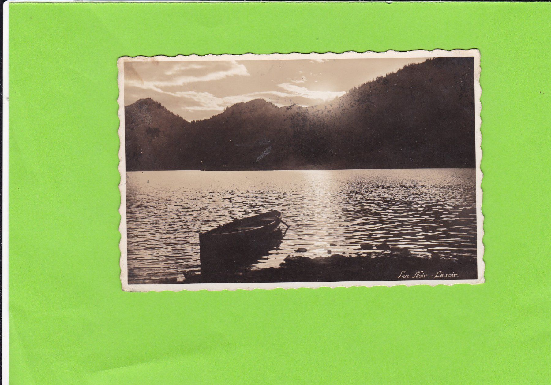 Ansichtskarten: Lac Noir-Le soir – Gebraucht aus St. Peterzell von neckertal