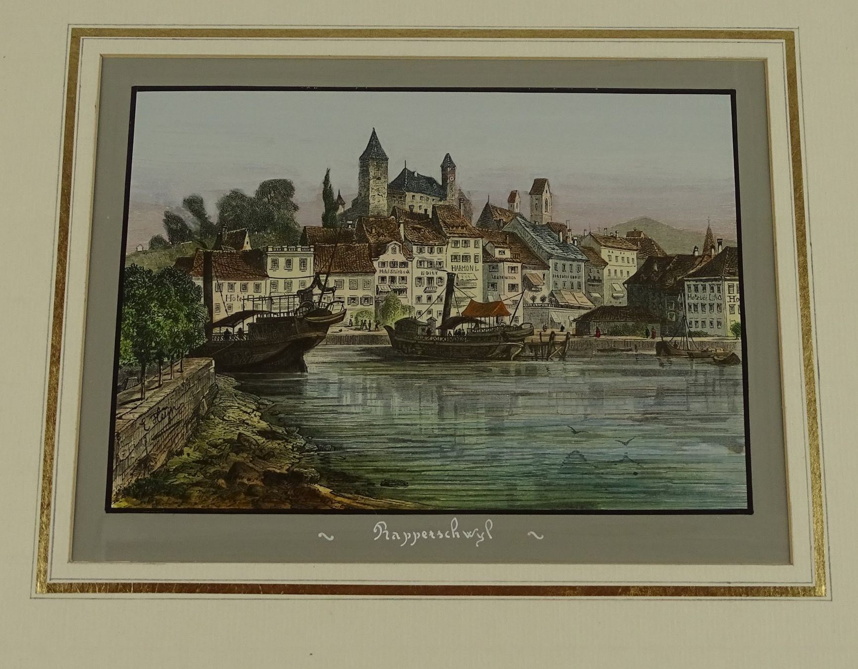 Incisioni: RAPPERSWIL, HOLZSTICH UM 1880 – Usato da Grüningen venduto da Kartensammler 1