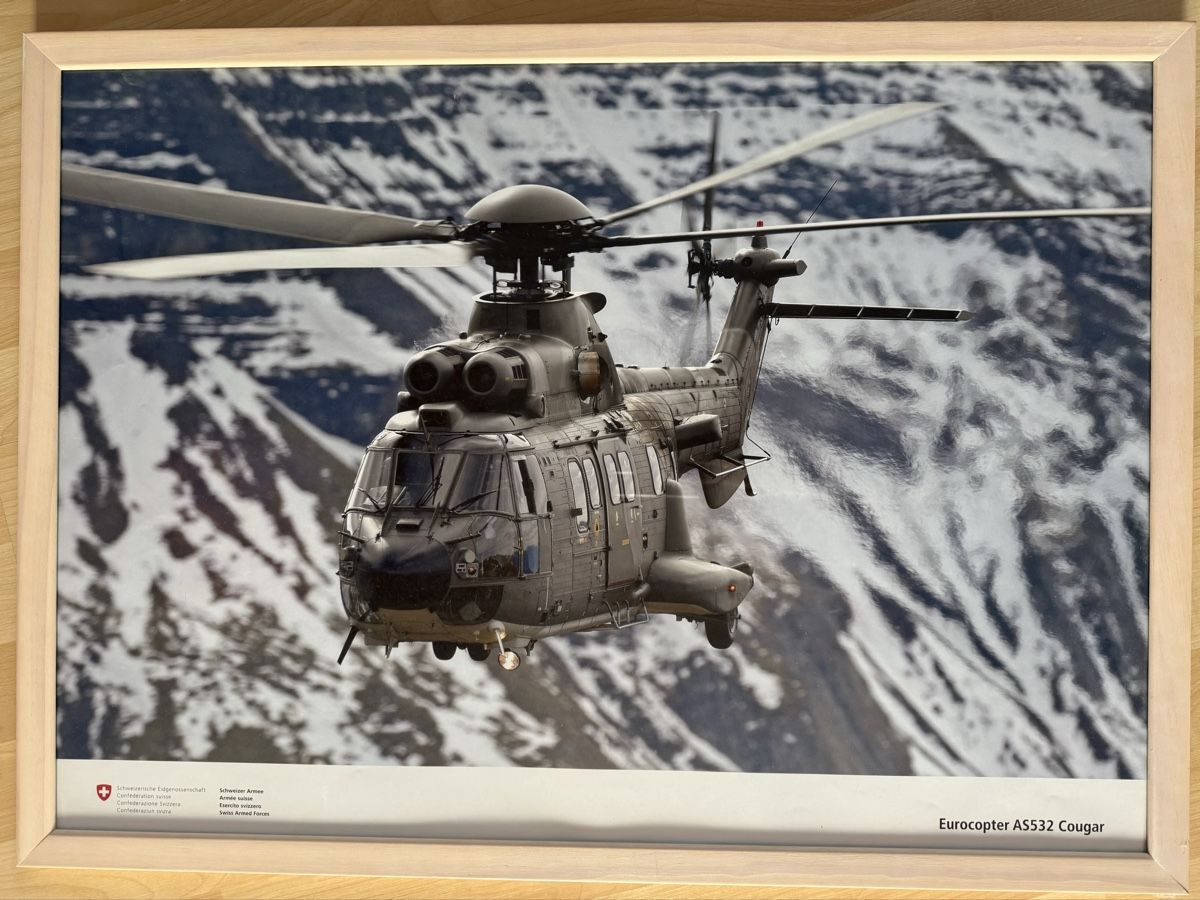 Foto & Immagini: Gerahmtes Armee-Helikopter Bild – Nuovo (secondo la descrizione) da Münsingen venduto da energystar15