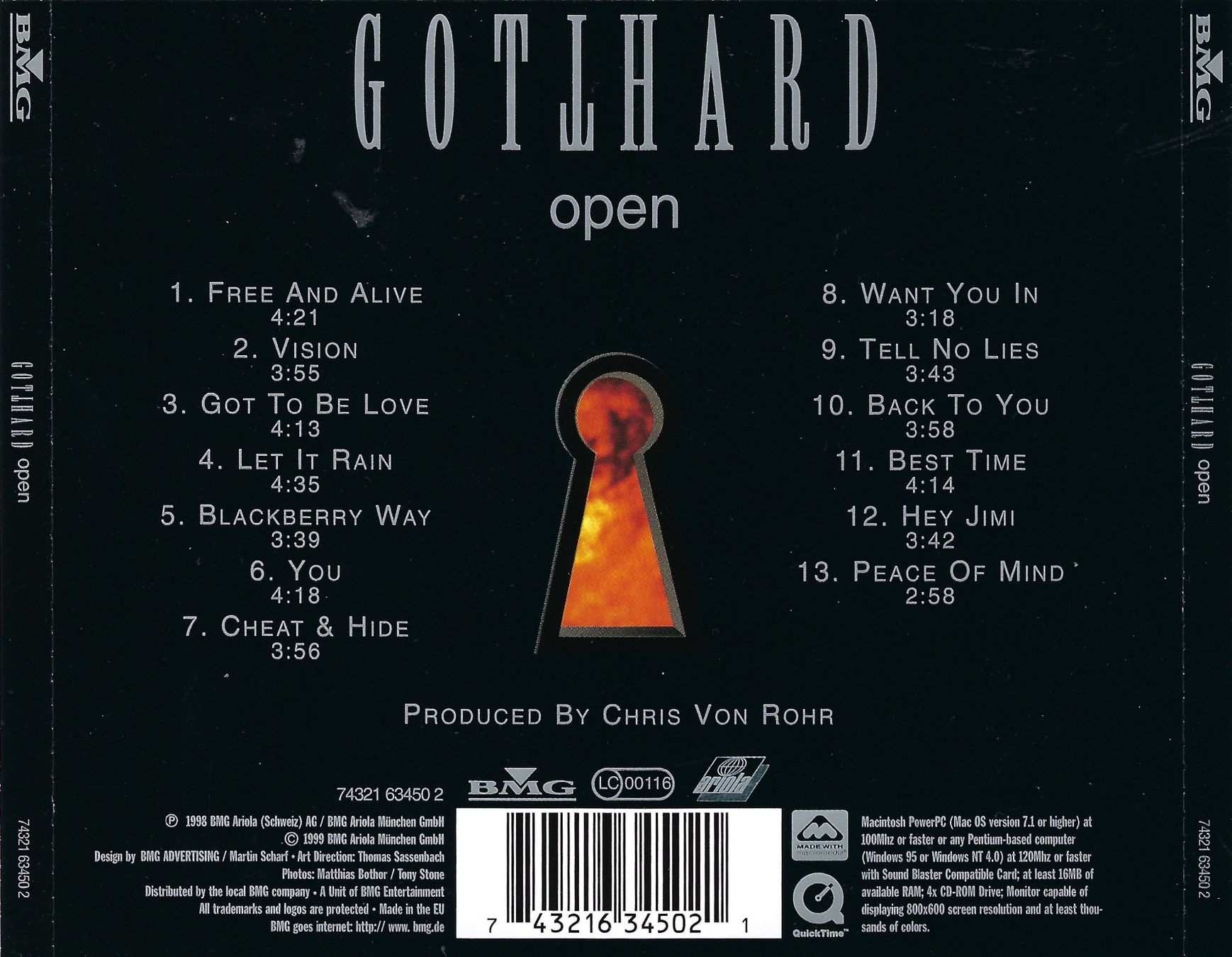 CD: CD: GOTTHARD - open – Usato da Rotkreuz venduto da groeli69 1