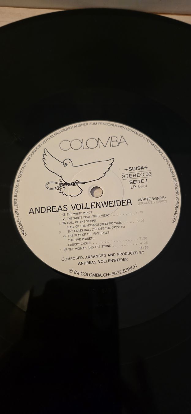 Schallplatten: Vinyle Andreas Vollenweider White Winds Vg 1984 – Gebraucht aus Yvonand von RF-VINYL 1