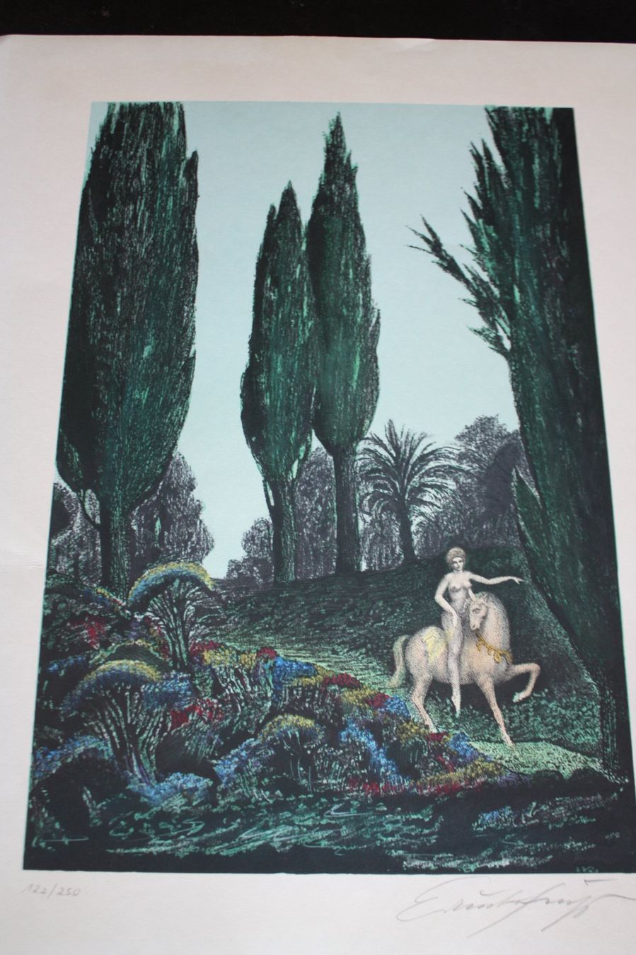 Grafica & Litografie: Farbe litografia von Ernst Fuchs – Usato da Altstätten SG venduto da sulim