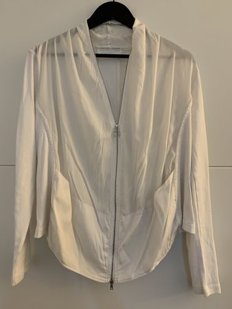 Marc Cain Jäckchen Seide Gr. N4 Weiss Top Zustand