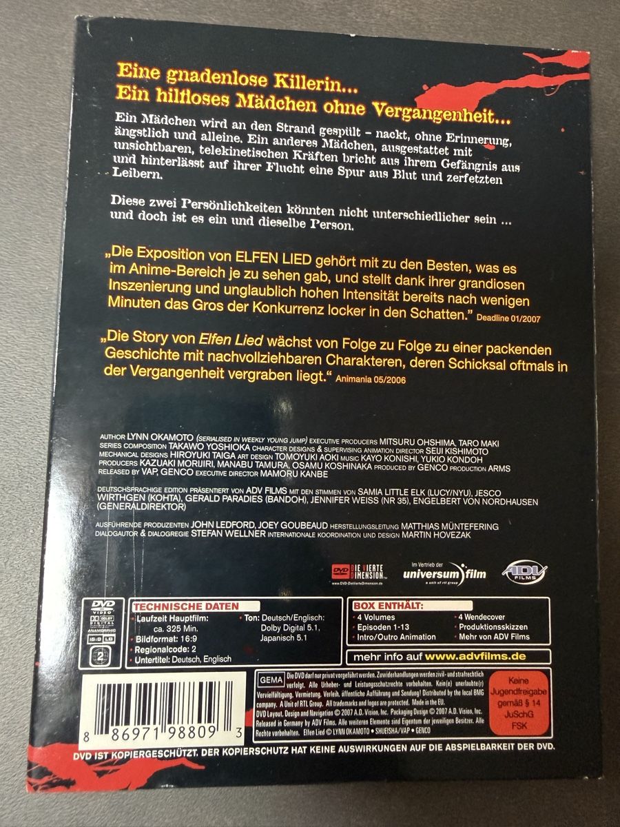 Alle DVDs: Elfen Lied DVD Complete Collection – Limited Edition – Gebraucht aus Wallbach von ale_db7t 2