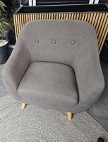 Fauteuil gris en tissu  style scandinave