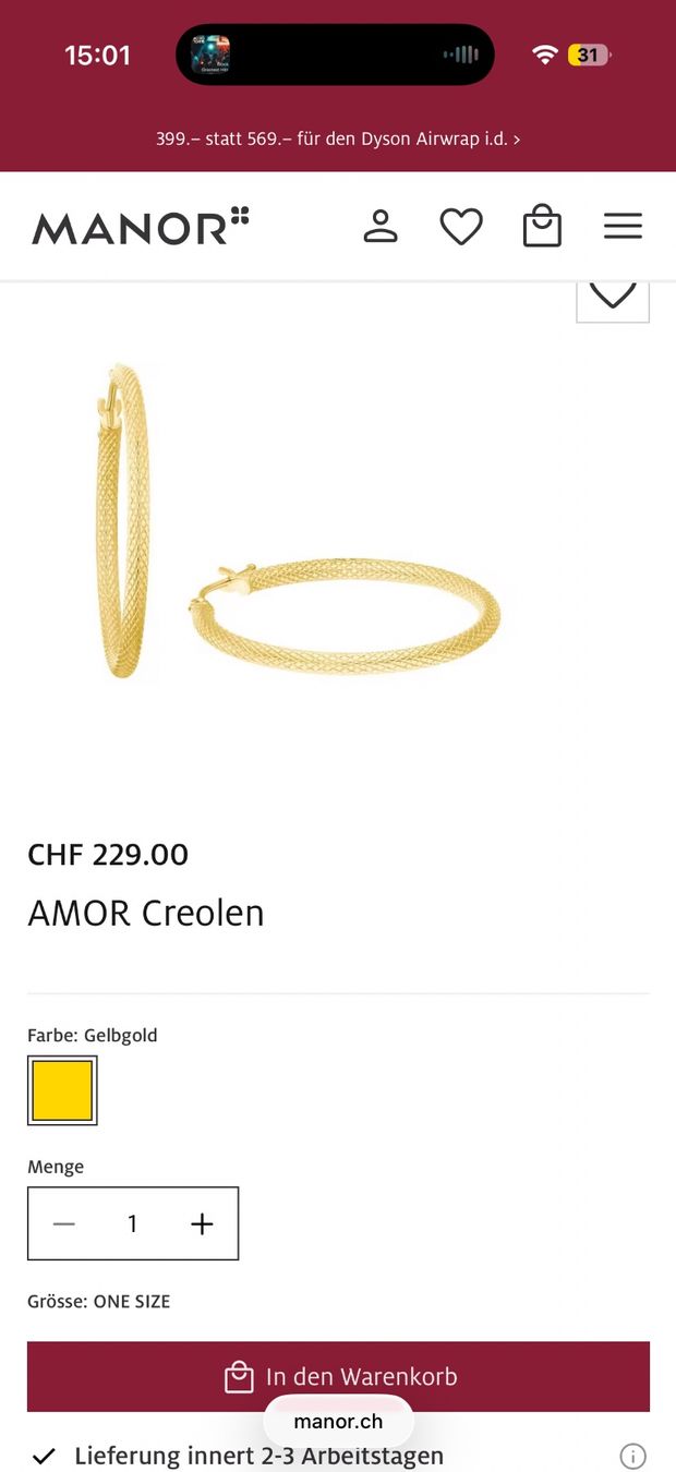 Orecchini pendenti & Orecchini a lobo: Gold Creolen Ohrringe – Nuovo (secondo la descrizione) da Kloten venduto da Teo3ko 2