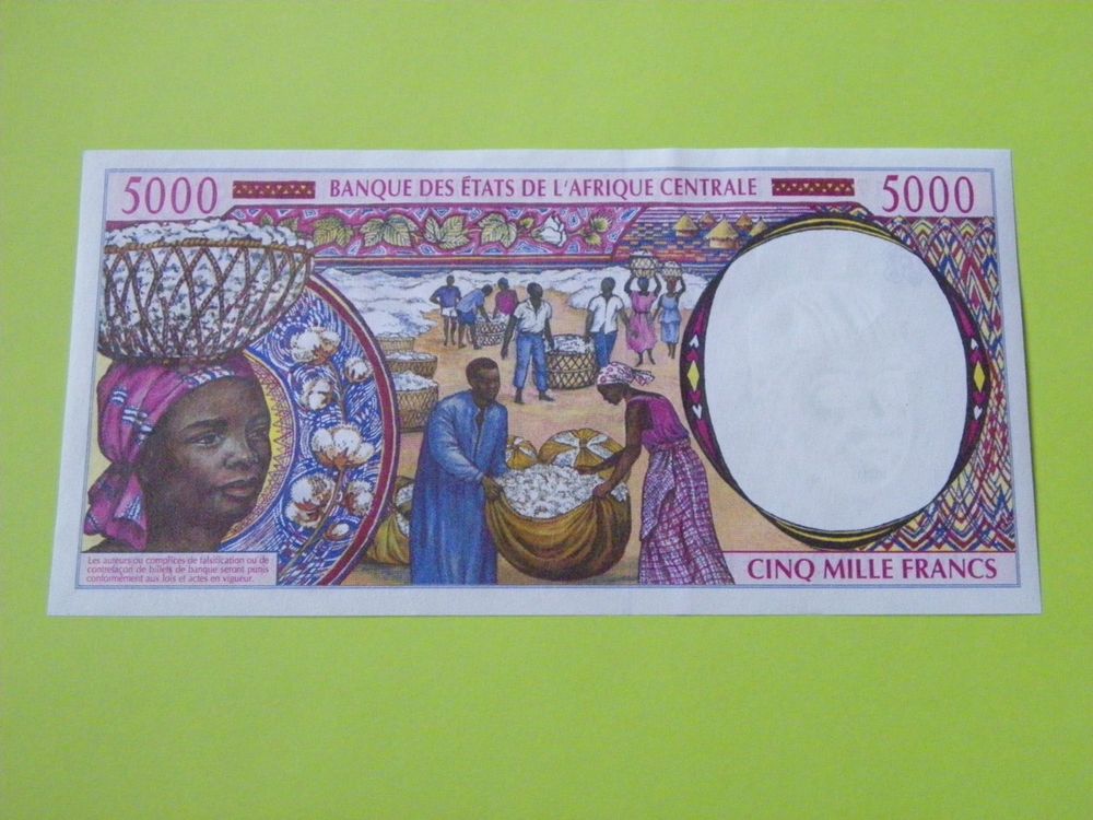 Original 5000 CFA Francs Banknote, Neu Zustand, Selten (Neu (gemäss ...