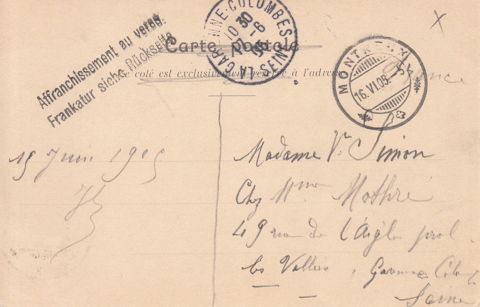 Cartoline postali: Montreux 1905 – Usato da Bürglen TG venduto da StampGraf 1