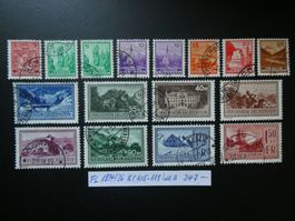 FL 1934/36 Nr. 105-118 inkl. Z-Werte gestempelt