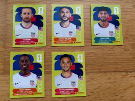 Panini USA 4, 7, 11, 12, 18 Set 5 Bilder
