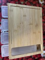 Tagliere in bambù con contenitori - Ideale per l'estate!