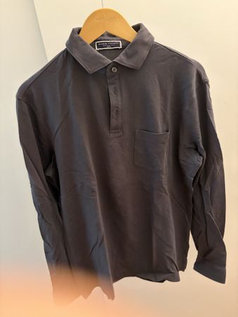 Charles Tyrwhitt Langarm-Polo Dunkelgrau Gr. M