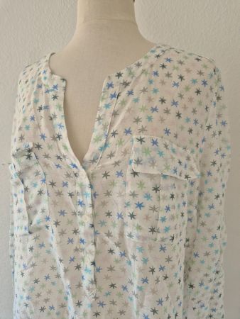 RIANI 140 CHF BLUSE TUNIKA XL 46 44 STERNE SEIDE SILK TOP