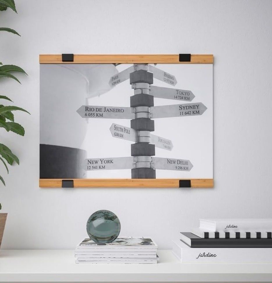 Ikea Cornici: Ikea Bambus, VISBÄCK Posteraufhänger, Bambus, 61 cm – Usato da Luterbach venduto da vatab 1