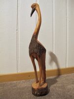 Massiv Holz Vogel Figur Statue Skulptur geschnitzt Unikat