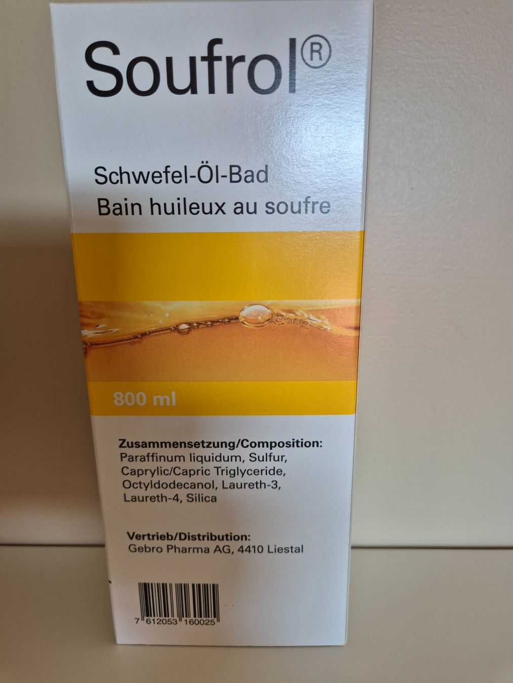 Sonstige Körperpflege: Soufrol Schwefel-Öl-Bad 800 ml neu – Neu und originalverpackt aus Dietikon von grafad 1