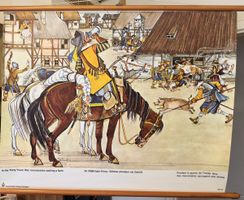 30-jähriger Krieg - Wandkarte / Ernst Klett Verlag Stuttgart