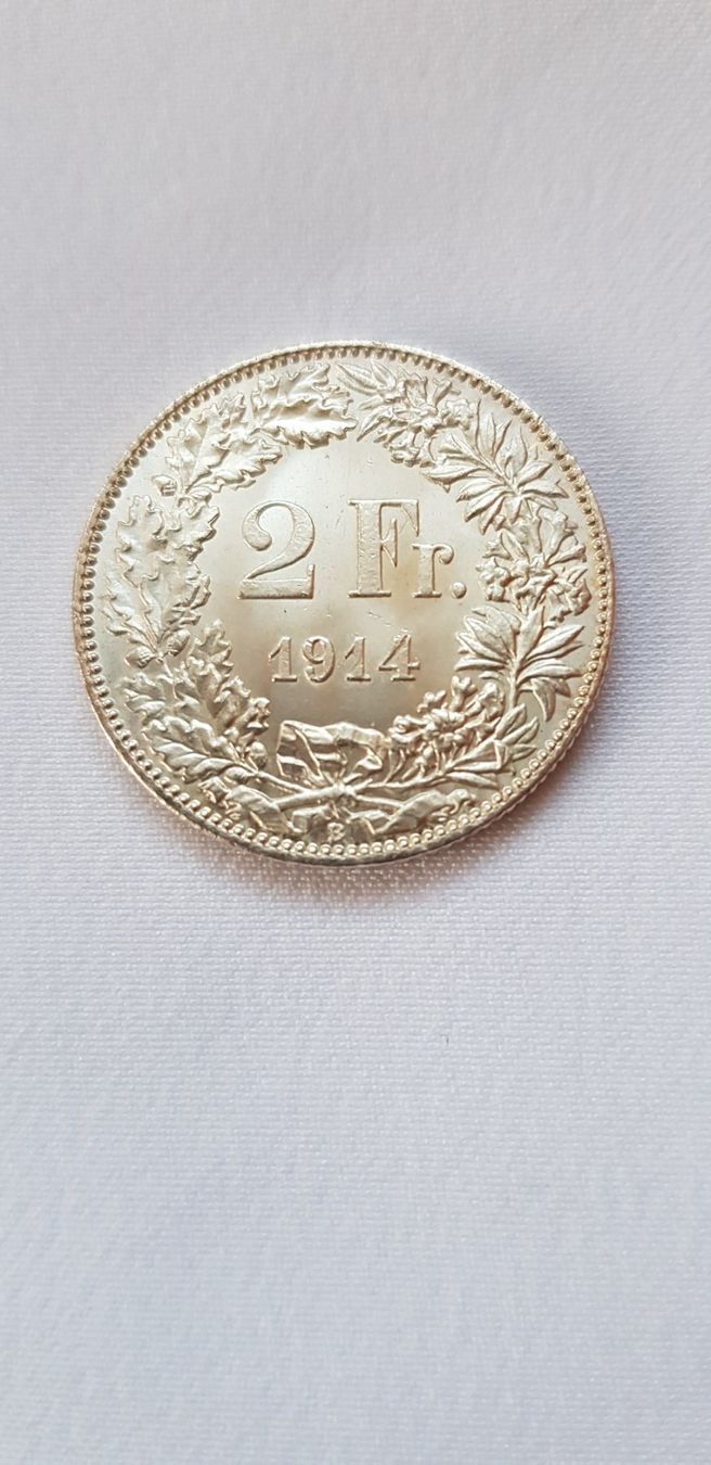 Tutti le monete: 2 Franken 1914 Schweiz – Usato da Dällikon venduto da Toyfan