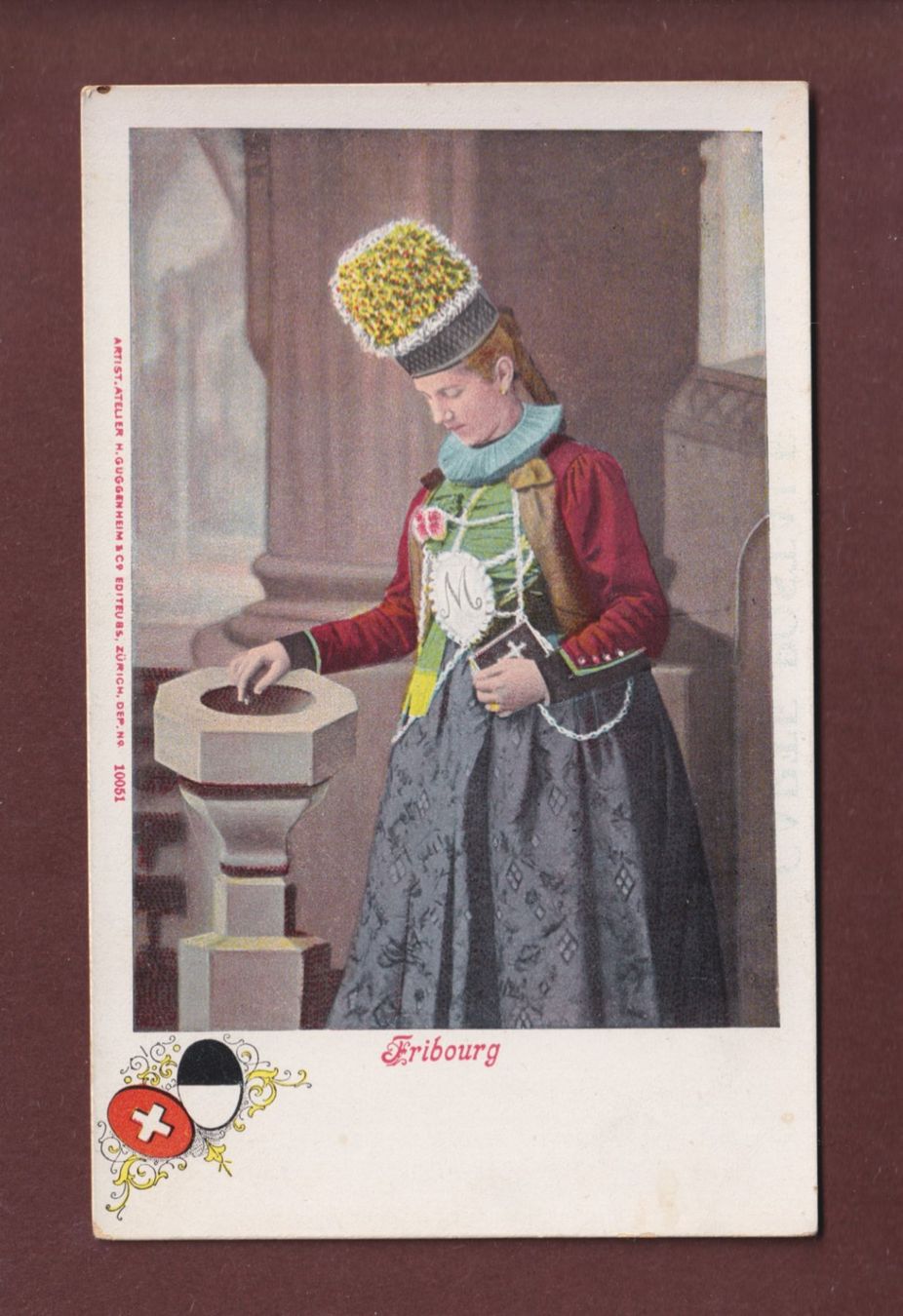 Cartoline postali: FRIBOURG - Costume – Usato da Pully venduto da nicecards