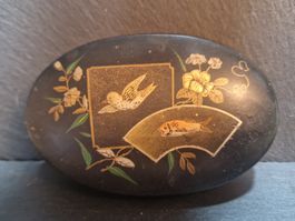 Antike Lackdose / Tabatiere Goldmalerei – 19. Jh.