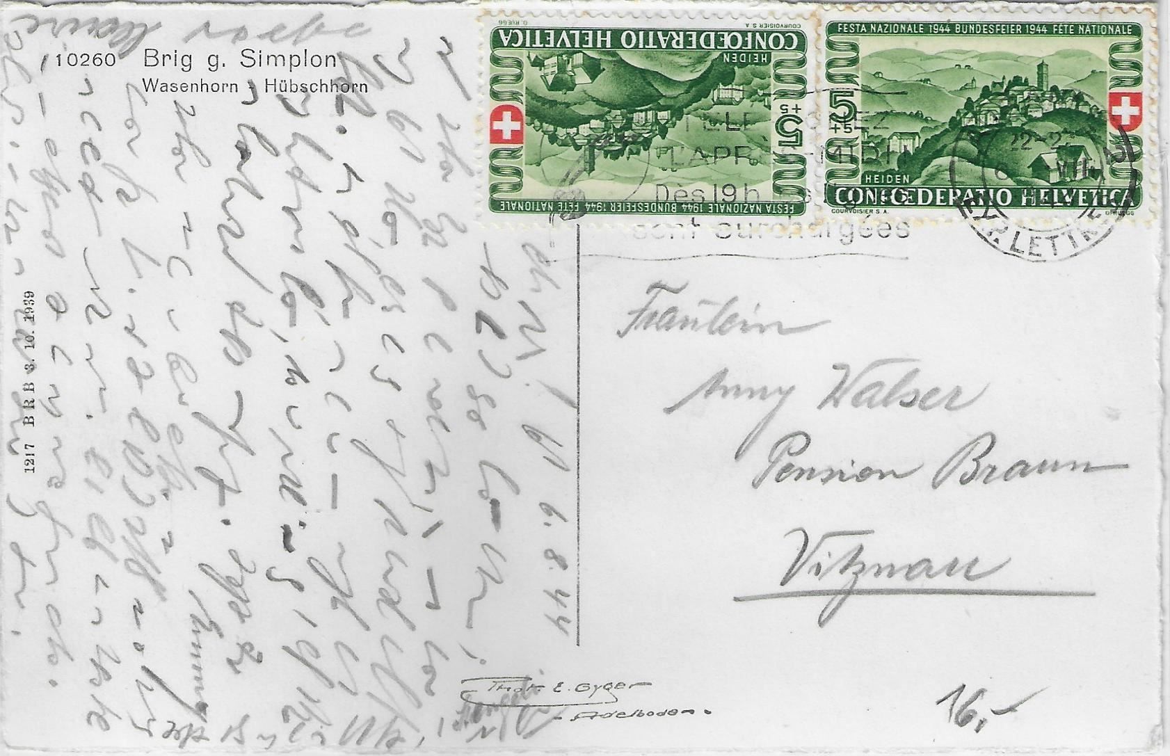 Cartes postales: Brig gegen Simplon – D'occasion à Ettingen par Kartenplanet 1