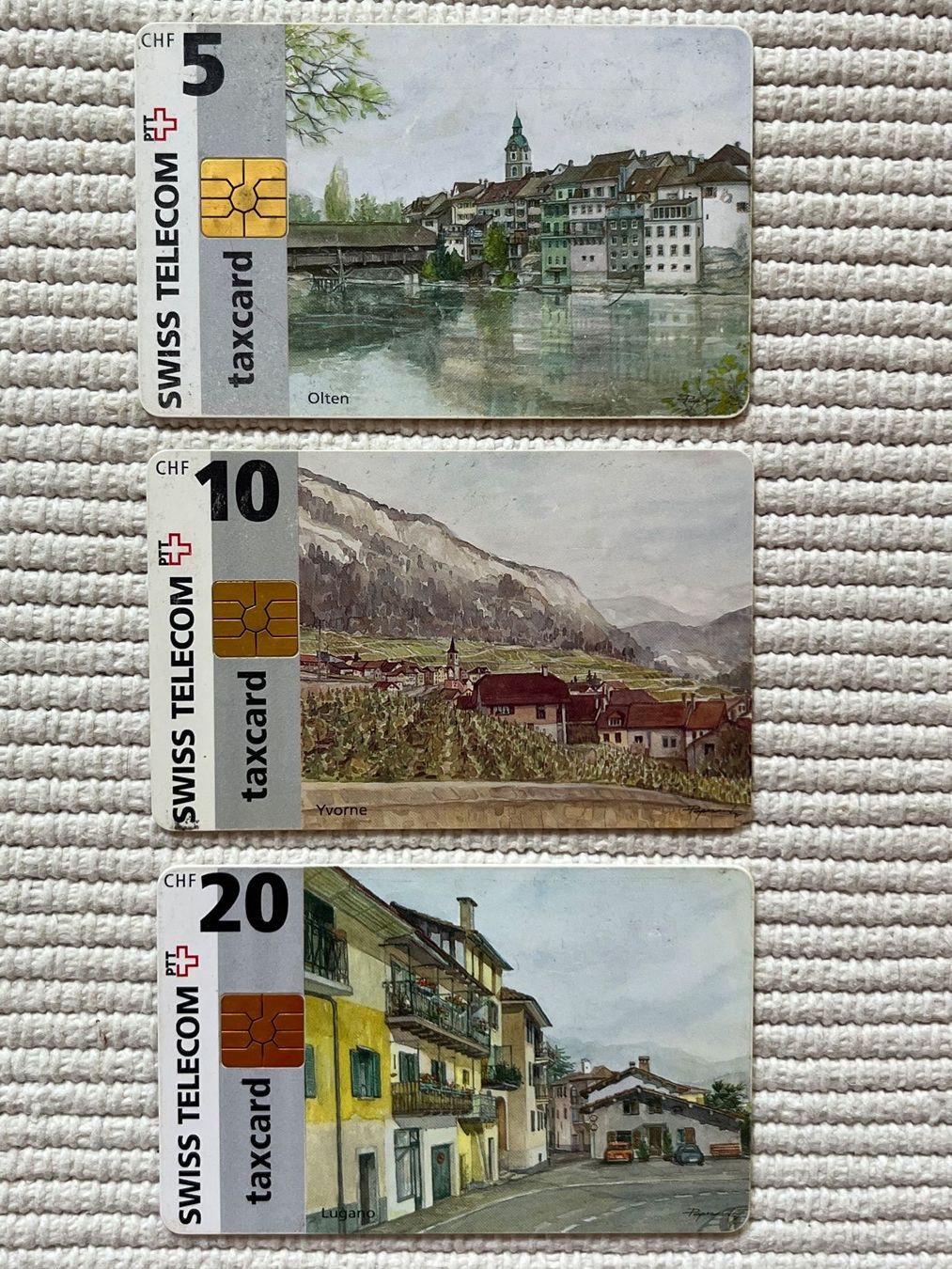 Schede telefoniche: Swiss Telecom Taxcard "Schweizer Städte" 1996 – Usato da Zürich venduto da Gurkis