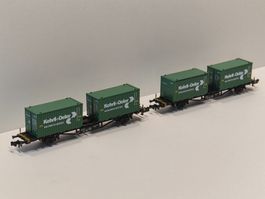 Spur N Güterwagen Container Kehrli Oeler 2Stk Neu OVP