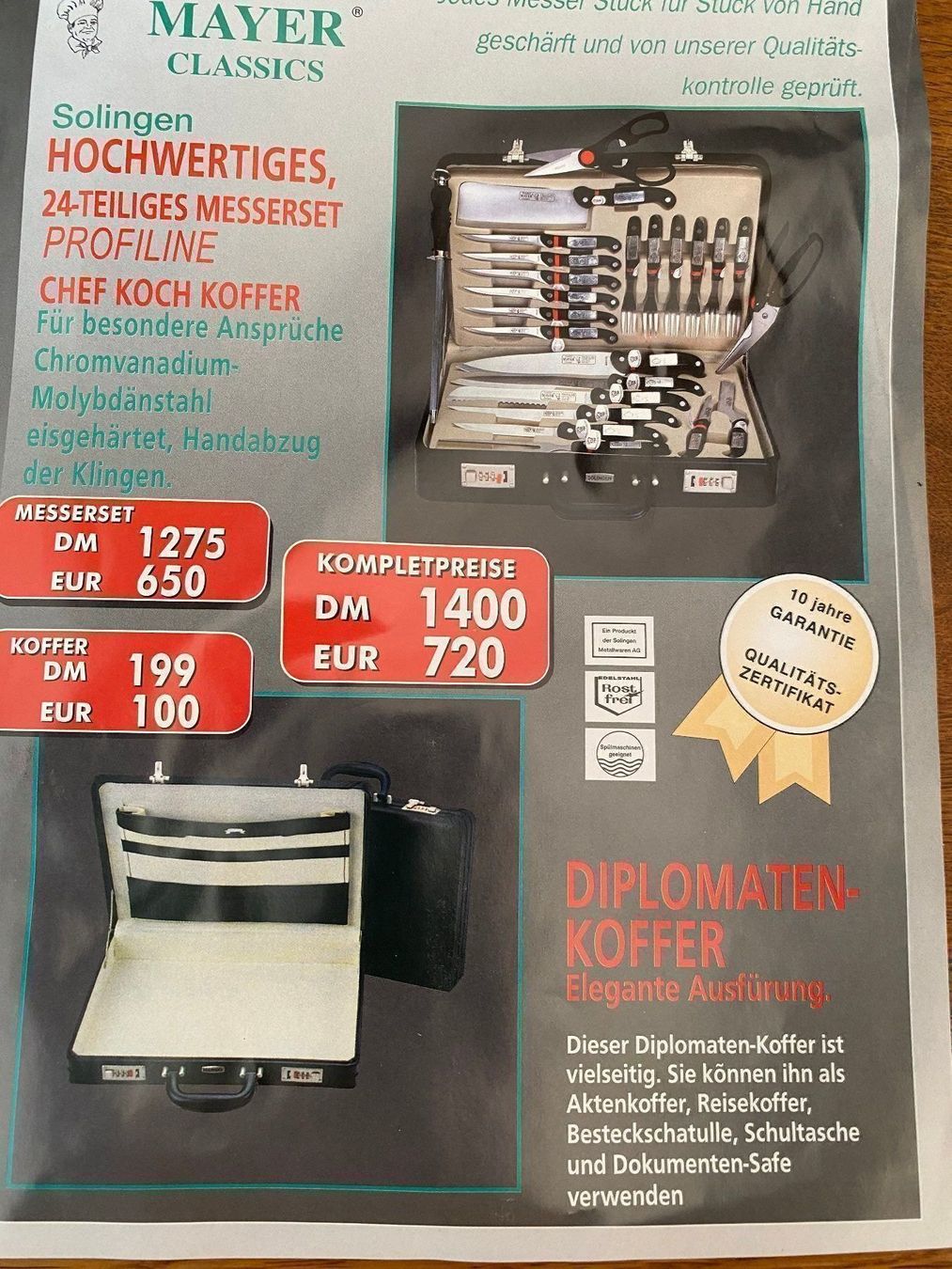 Coltelli: Hochwertiges 24 - Teiliges Messerset – Nuovo e nell'imballaggio originale da Doerflingen venduto da Hikwood 2