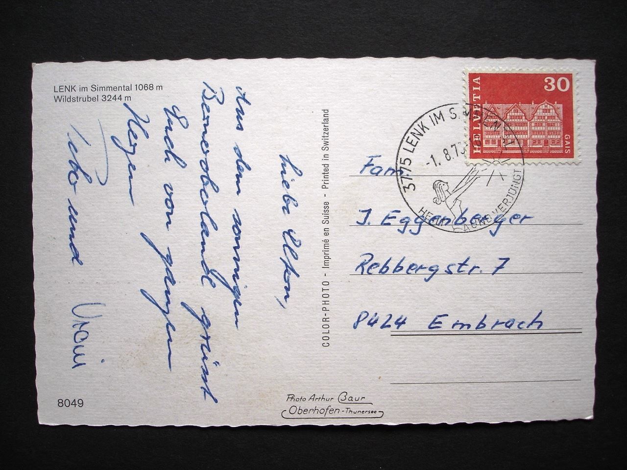 Cartes postales: LENK im Simmental – D'occasion à Jona par philajona 1