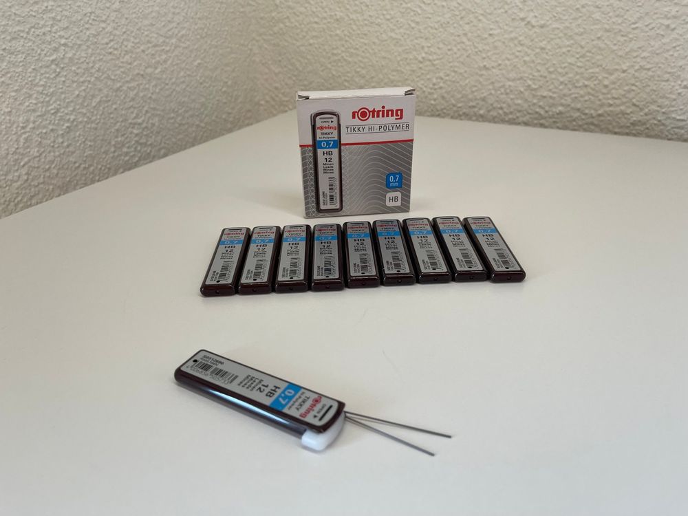 ROtring Tikky Bleistift-Set 0,5 Mm Mit Radiergummi – 3er Set In Blau, Inkl. 2B Minen