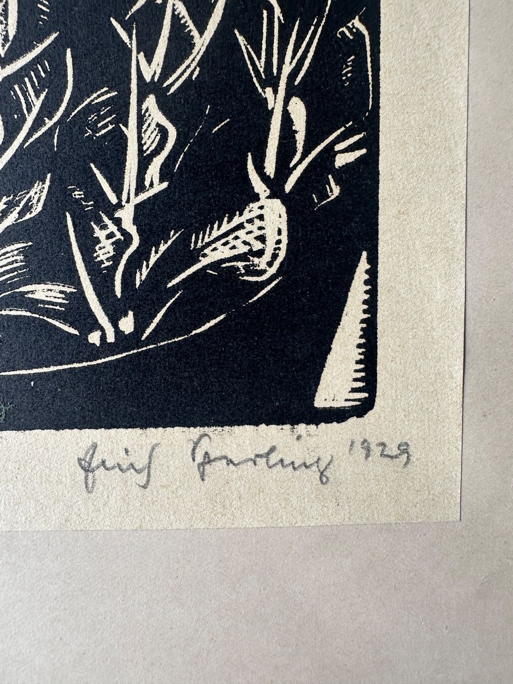 Xilografie: signierter Holzschnitt von 1929 – Usato da Zürich venduto da frauflufelberg 3