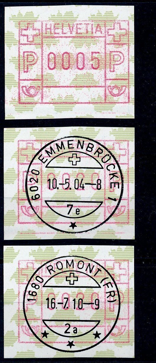 Tutti i francobolli: ATM 19.2 schmales Papier - das komplette Set – Nuovo (secondo la descrizione) da Luzern venduto da atms