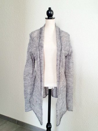 Strickjacke Jacke Wolle hellgrau Benetton, Gr. S