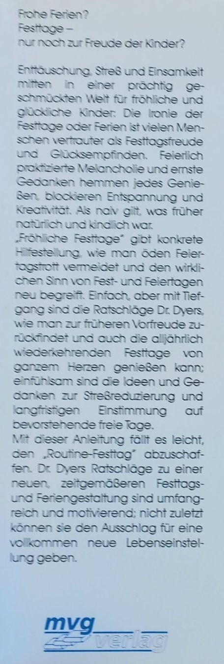 Libri: Wayne W. Dyer - Fröhliche Festtage – Usato da Niederuzwil venduto da lubimaja 2