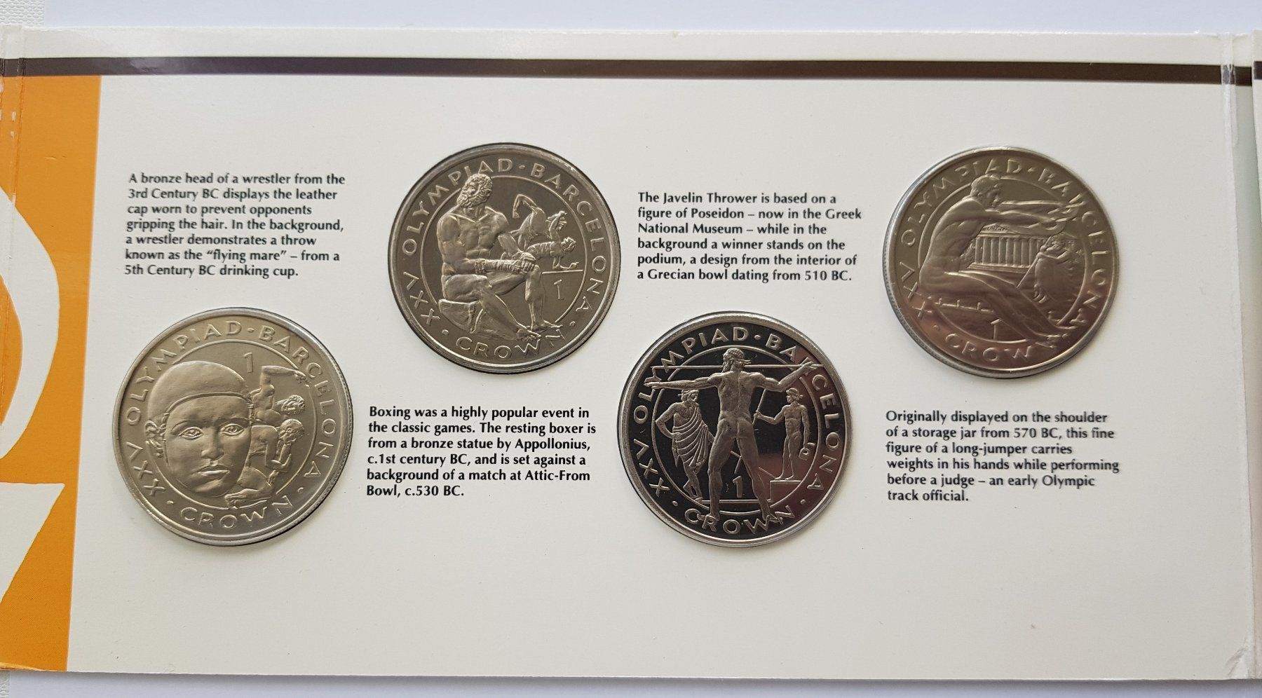 Tutti le monete: Gibraltar 1 Crown 1992 Olympic Games 8 C – Usato da Rotkreuz venduto da Swiss-Coins 2