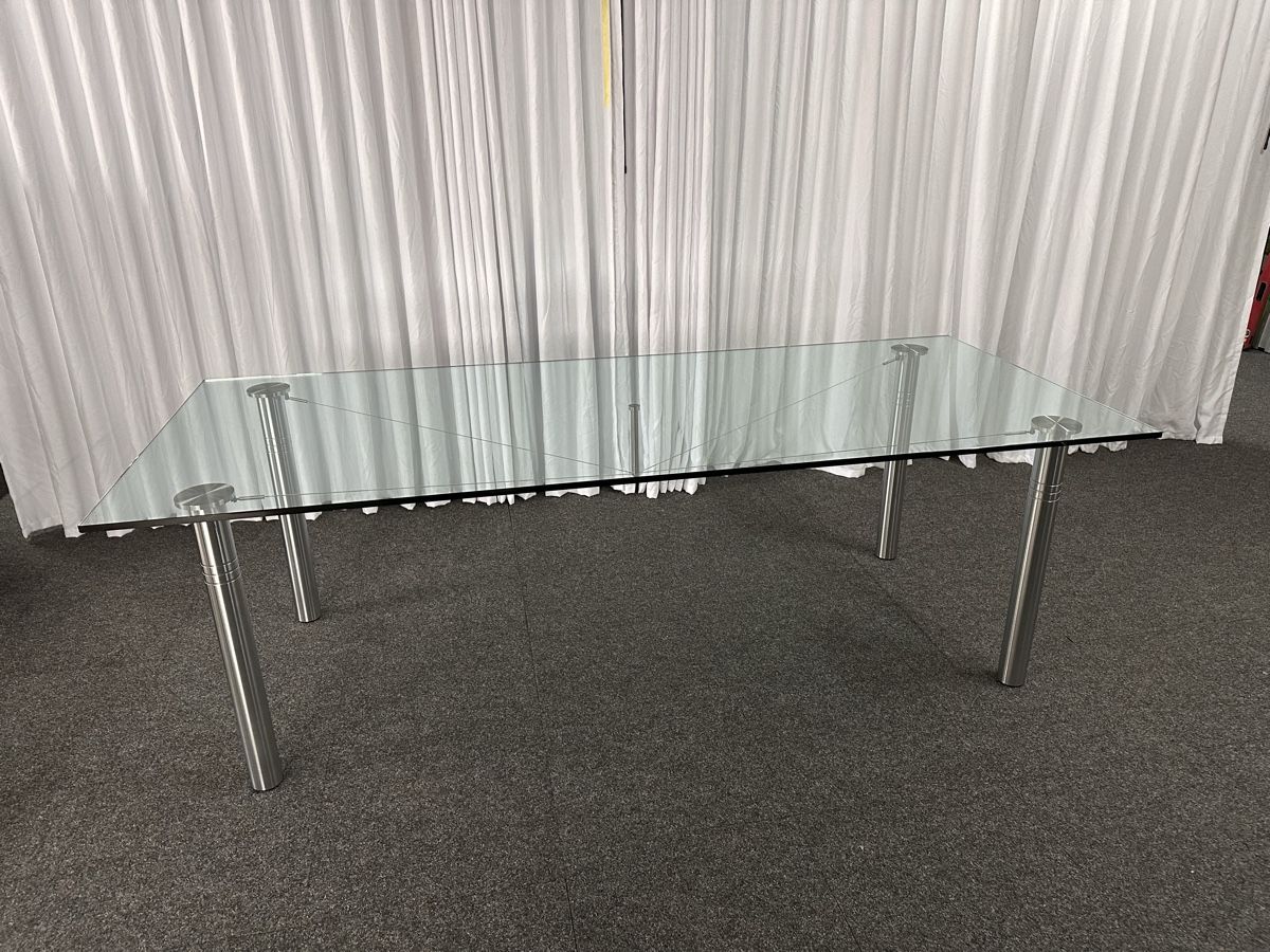 Team7 Tavoli: Hutter Designer Glastisch Chromstahl modern pflegeleich – Usato da Luzern venduto da Emelie77 2