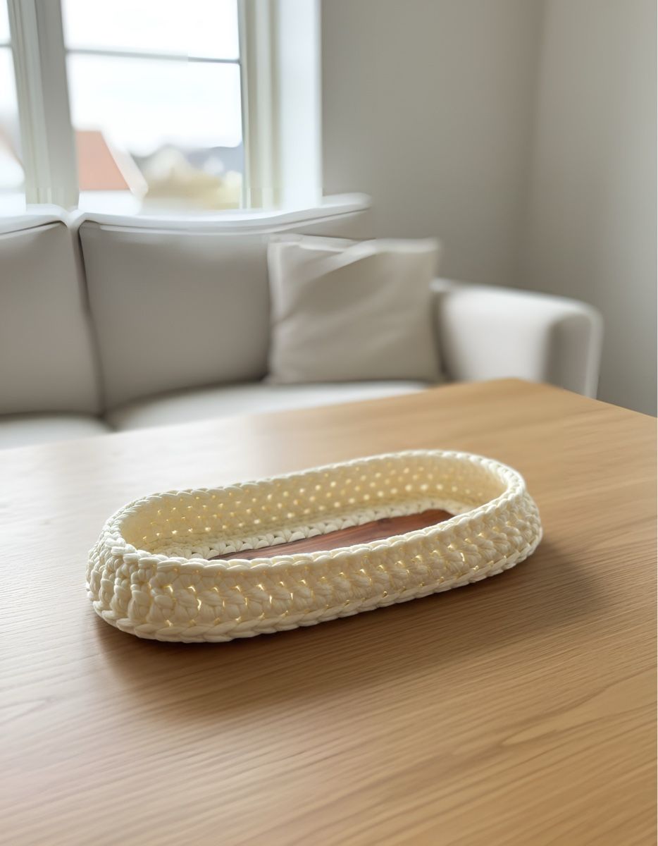 Tutte le decorazioni: Neu, edle Designer Häkelschale mit Apfelholz – Nuovo (secondo la descrizione) da Bichwil venduto da VintaCraftStudio 1