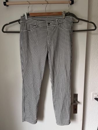 Schicke Karomuster Hose mit Stretch, Grösse 38
