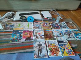 Nintendo Wii mit balance gun und viel games