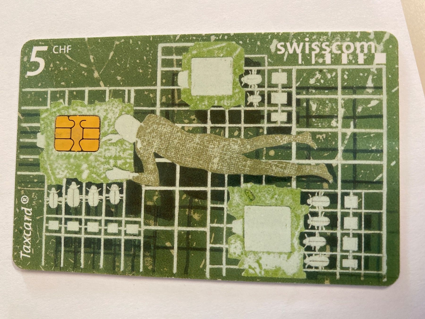 Swisscom Schede telefoniche: Carte Taxcard Swisscom 5 CHF Harold Studer – Usato da Le Brassus venduto da cinema13