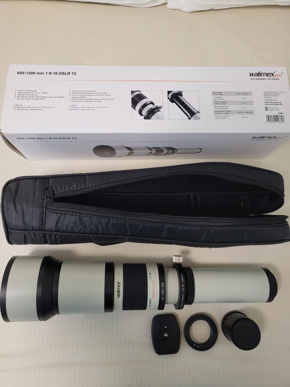 Walimex Objektive: Walimex 650-1300/8-16 T2 Objektiv NEU – Neu und originalverpackt aus Baar von redbull04
