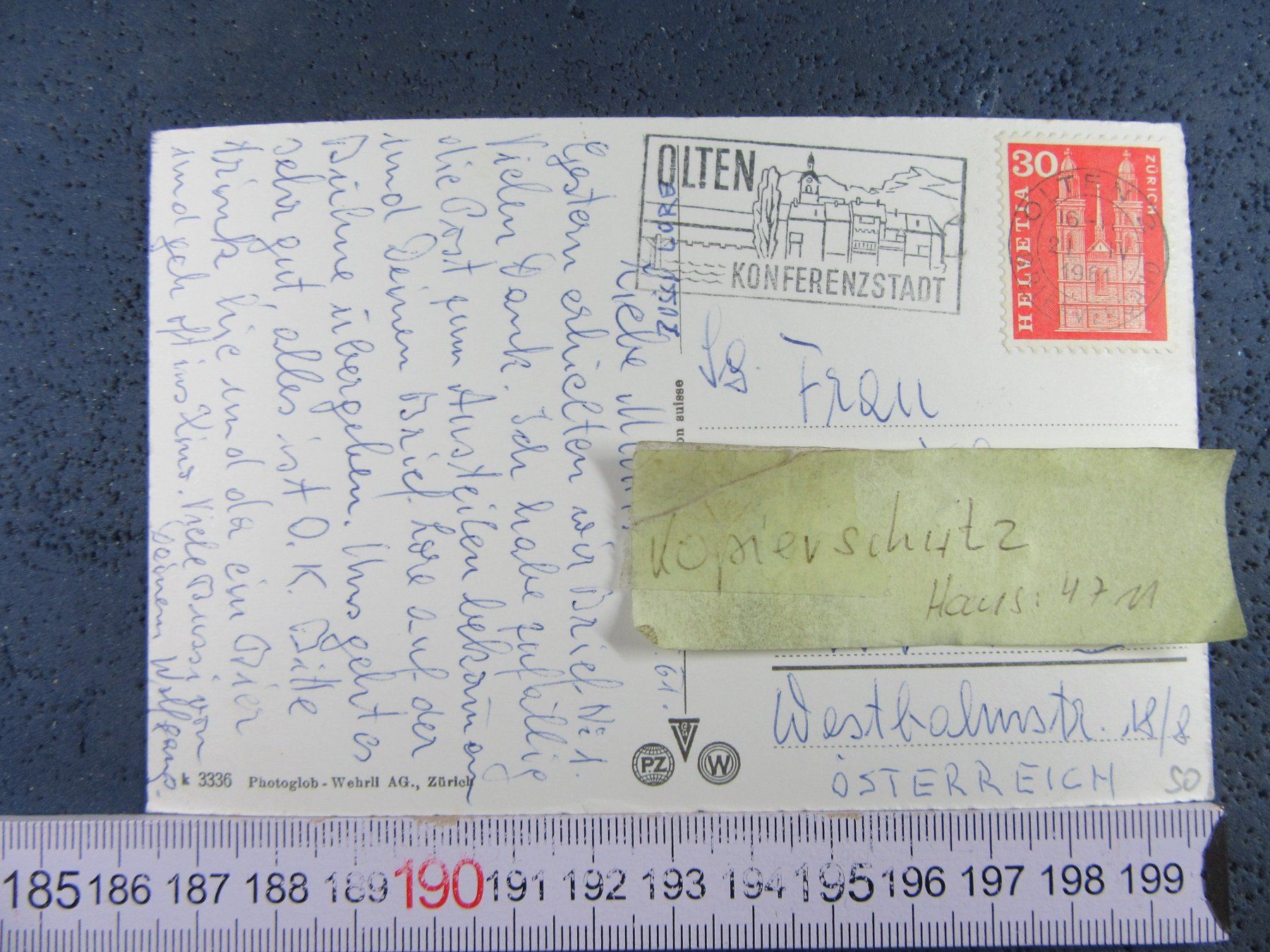 Cartoline postali: OLTEN SO AK1961 AARE BRÜCKE OLDTIMER-AUTOS – Usato da Ettingen venduto da Hausi4711 2