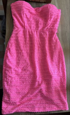 Tally Weijl Pink Strapless Ruffle Party Dress Size 38 Summer