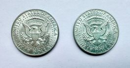 Seltene USA Kennedy Half Dollar 1967 & 1968 Münzen-Sammlung