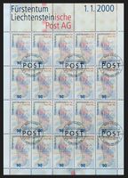 🇱🇮 2000 SÉRIE 1er jour « POSTE LIECHTENSTEIN «(SBK 65.00)