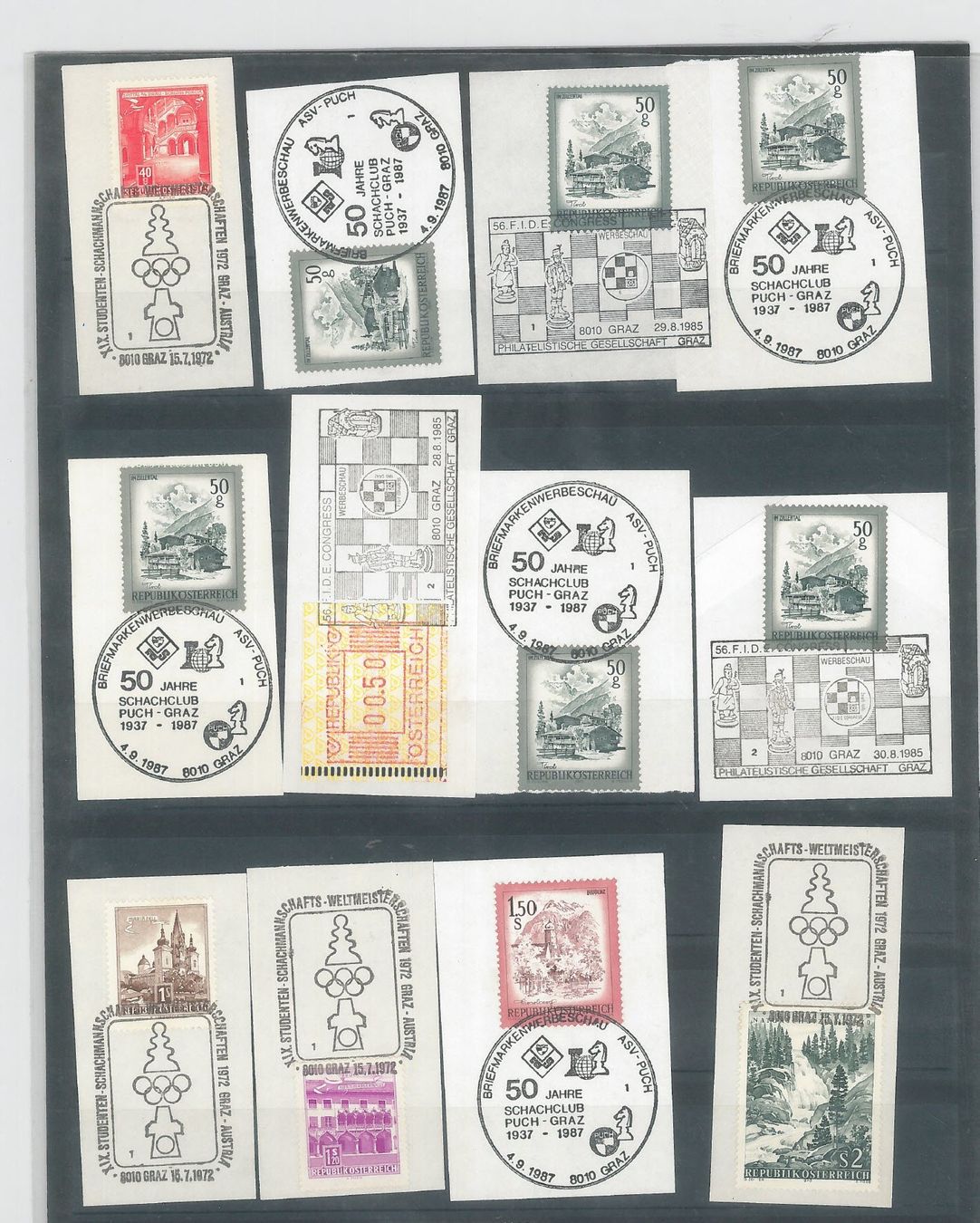 Tutti i francobolli: Motivmarken und Stempel Schach – Usato da Gränichen venduto da philatelie-biz