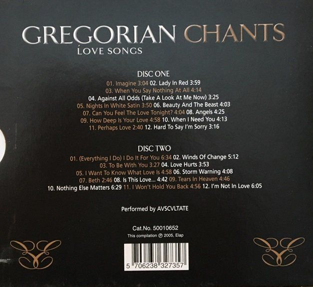 CDs: Gregorian Chants - Love Songs – Gebraucht aus Grüningen von azulamarillo 1