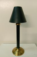 Kerzenständer als Tischlampe  Vintage-Stil Dunkelgrün / Gold